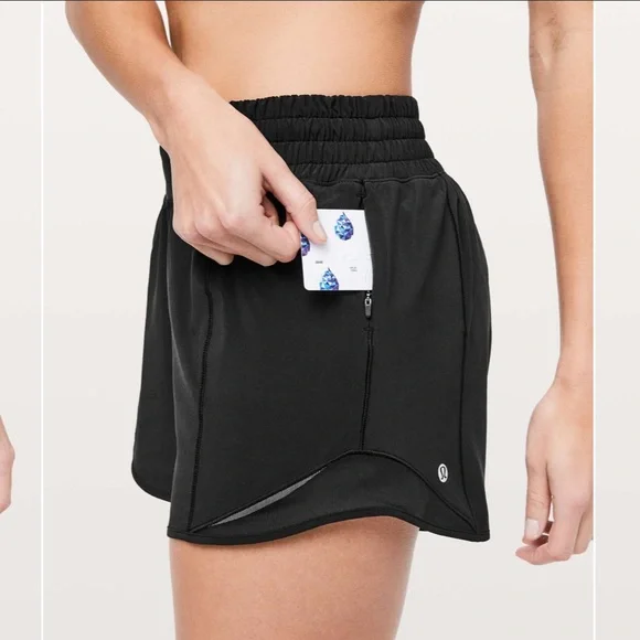 Lululemon Hotty Hot Shorts *High-Rise Long 4Black Size 2 W7ARIT Athletic Gym